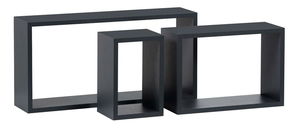 Set 3 nástěnných polic Pentiassa (šedá matná)