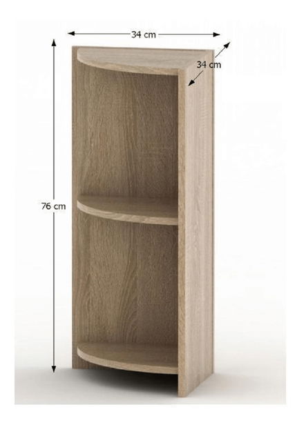 Rohový regál Asista AS 014 dub sonoma