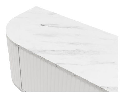 TV skříňka Nerakat (černá + mramor černý)