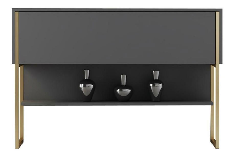 Konzolový stolek Luna 4 (zlatá + antracit)