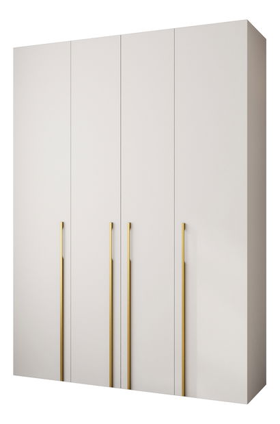 Šatní skříň 180 cm Carmela 50-3 (bílá + zlatá)