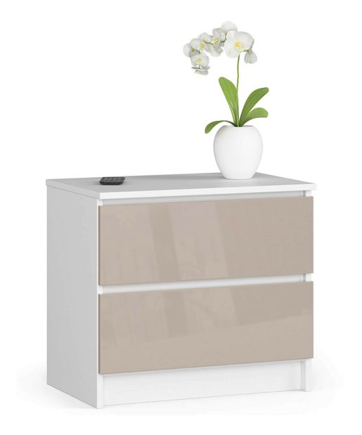 Noční stolek Kalista (cappuccino lesk)