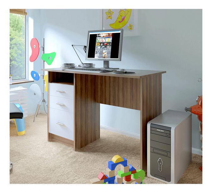 PC stolek Spencer (švestka + bílá)