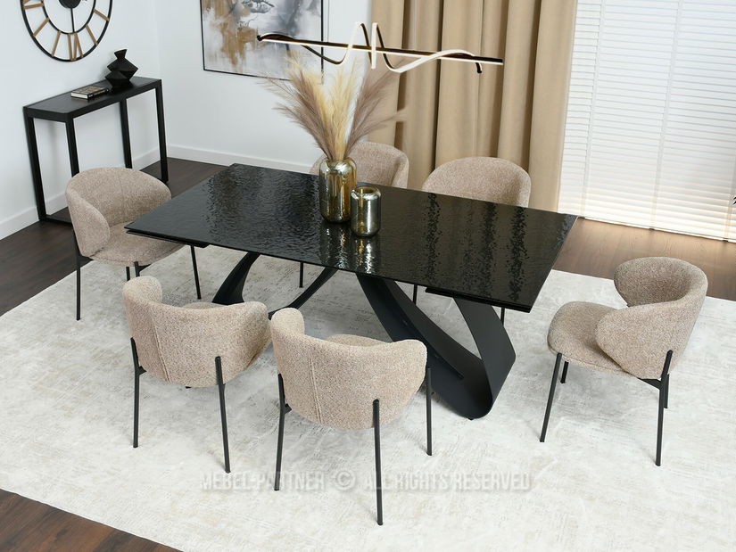 Židle Marleen (tmavobéžová + černá)