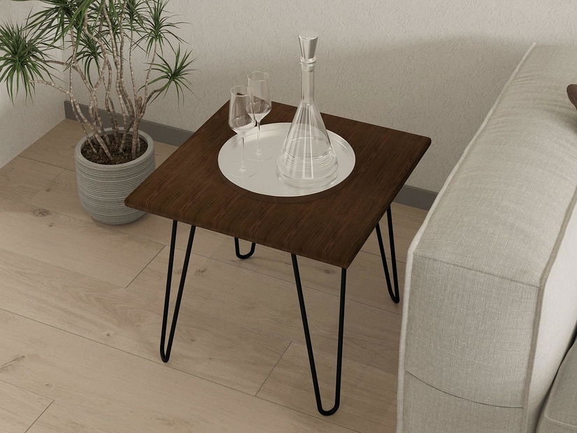 Konferenční stolek Nukone (ořech + černá)