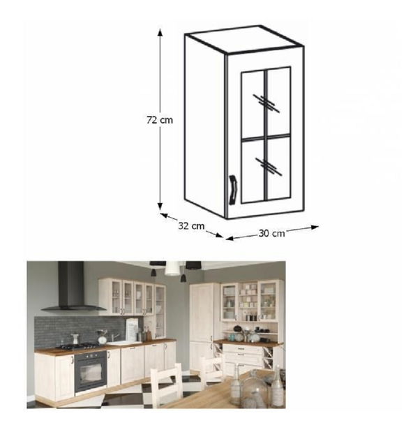 Horní kuchyňská skříňka G30SP Regnar