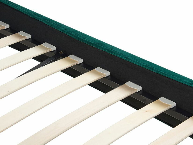 Manželská postel 180 cm FUTTI (s roštem) (zelená)