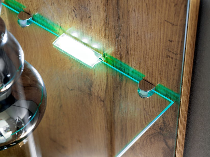 Obývací stěna Talles (antracit + dub wotan) (s LED osvětlením)