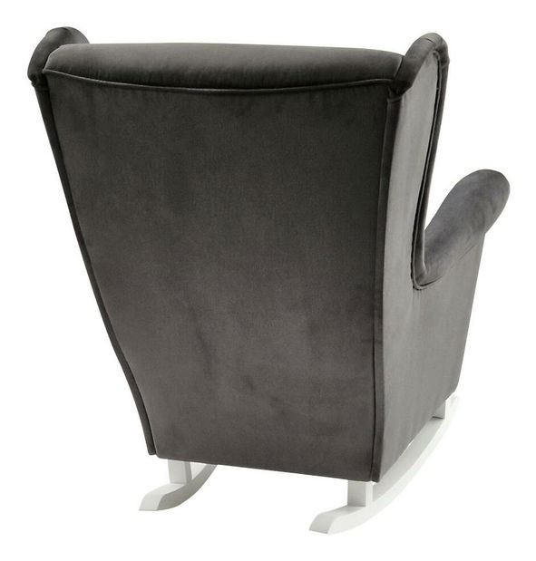 Houpací křeslo ušák Trasmitirle (tmavě šedá + bílá)