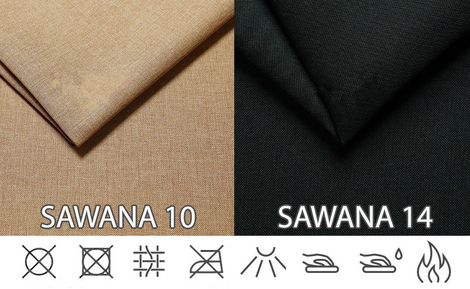 Rohová sedací souprava U Lambert (béžová + černá) (L)