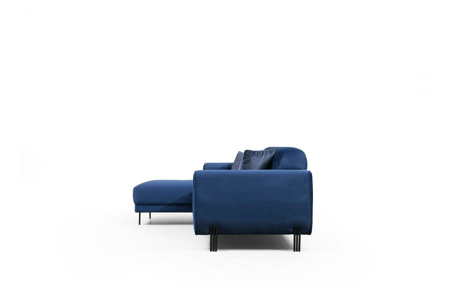 Rohová sedačka Imagetta (L) (námořnická modrá + černá)