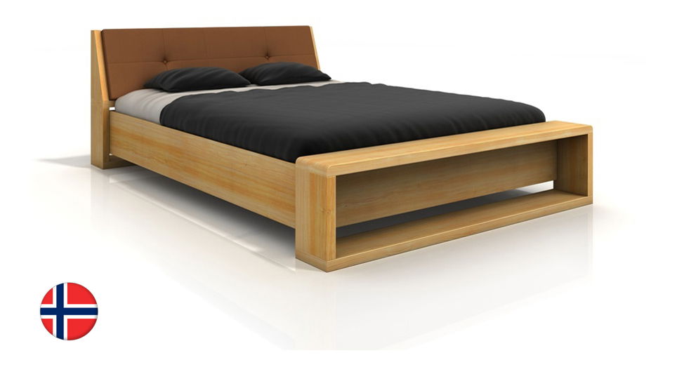 Manželská postel 200 cm Naturlig Ervik (borovice) (s roštem)