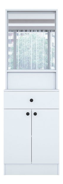 Předsíňová stěna Pixie 6 (bílá) (se zrcadlem)