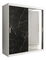 Šatní skříň 180 cm Marbelo T2 (matná bílá + černý mramor)