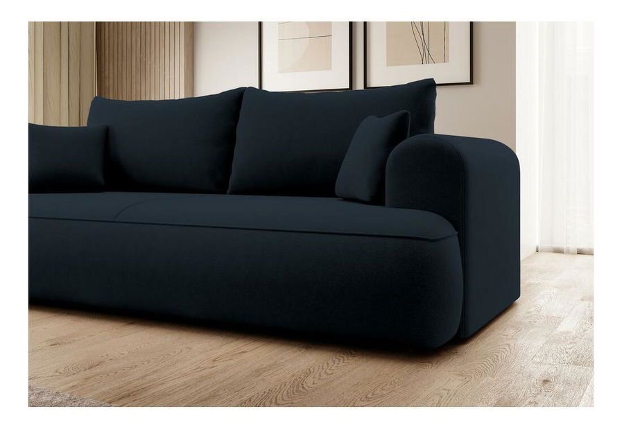 Pohovka trojsedačka Olivo S (modrá + černá)