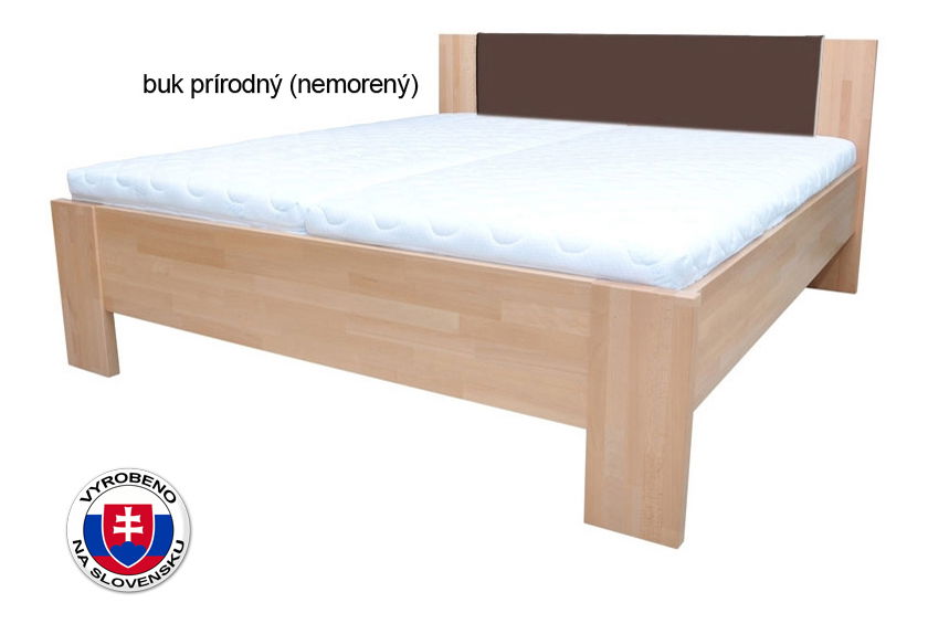 Manželská postel 210x200 cm Nicky plné čelo (masiv)