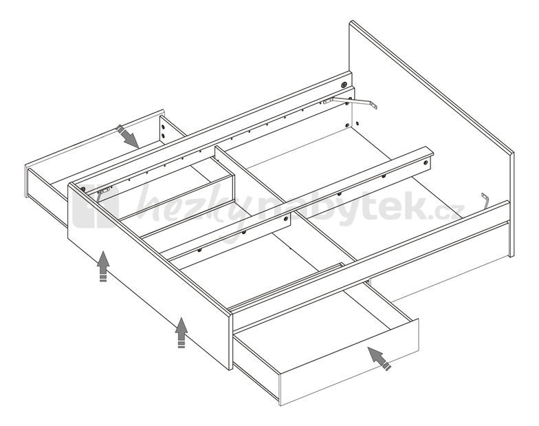 Manželská postel 160 cm Percy Typ 92