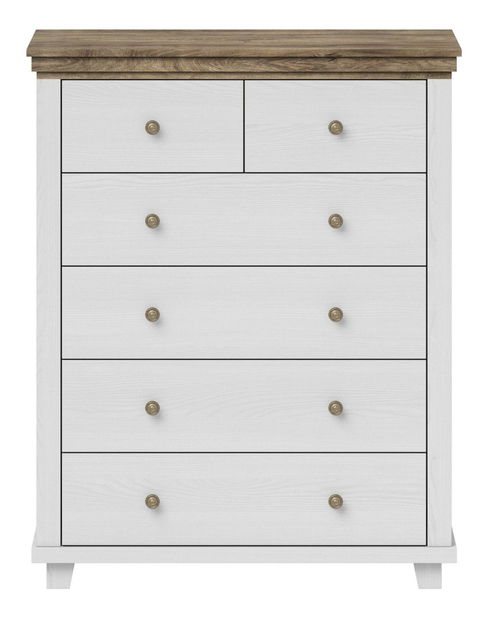 Komoda Elvina S Typ 45 (bílý popol + dub lefkas)