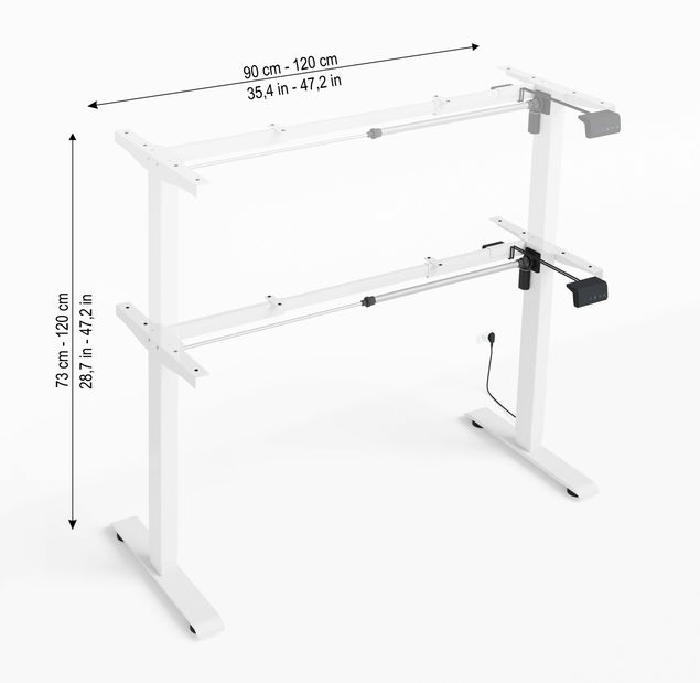 Konstrukce pod PC stolek RXD1-2-2RR_B Motiva (bílá)