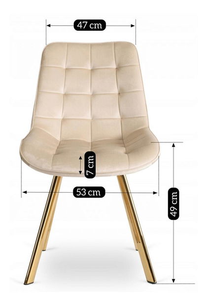 Jídelní židle Diria (krémová)