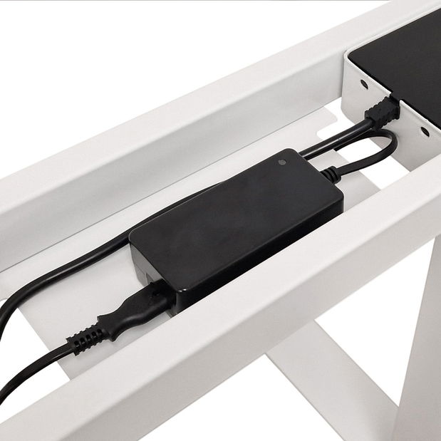 Elektrický PC stolek Natura 160 (dub + bílá)