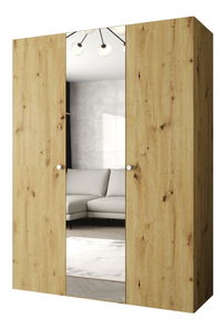 Šatní skříň 150 cm Parna 2 (dub artisan + stříbrná)