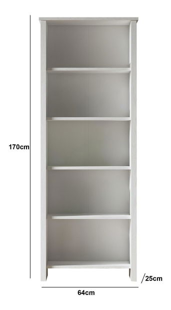 Regál Franc 7 (bílé dřevo)