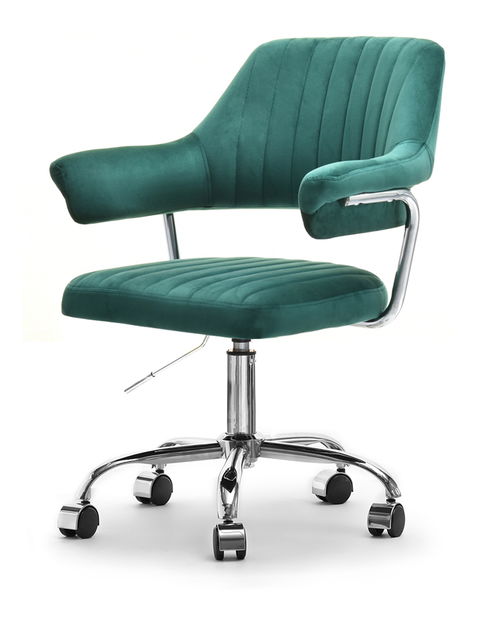 Židle Merylyn (zelená + chromová)