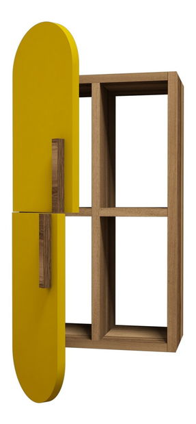 Polička Dolphie (Ořech + Žlutá)