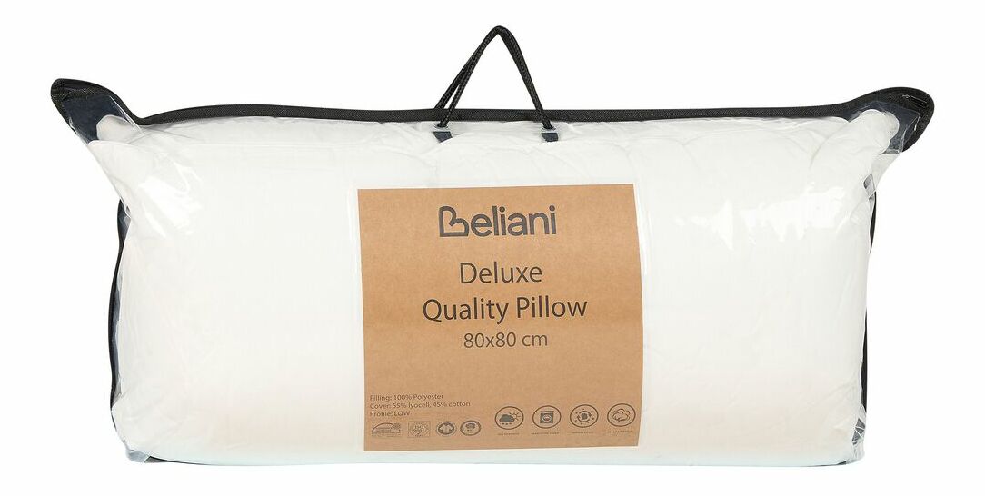 Polštář nízký 80 x 80 Trigy (bílá)