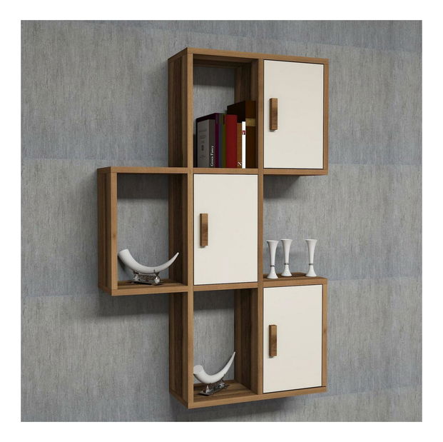 Polička Florian (ořech + krémová)