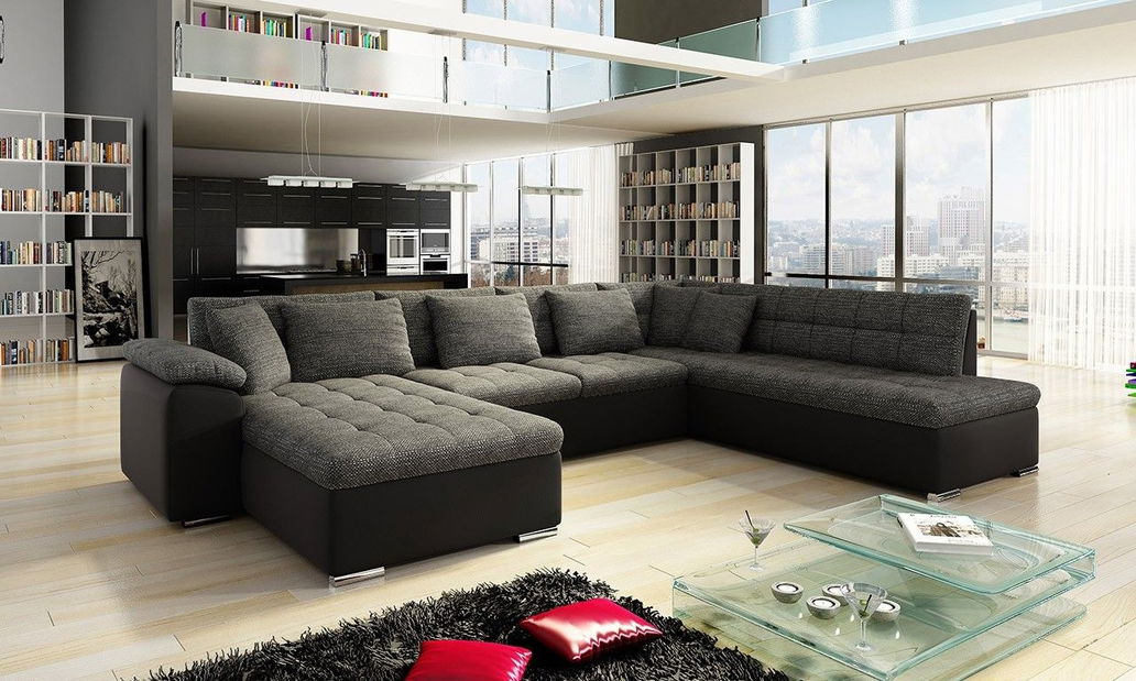 Rohová sedací souprava Talia (stříbrná)