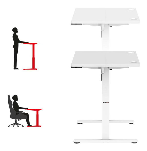 Elektricky nastavitelný PC stolek Hyperion 7.9 (bílá)