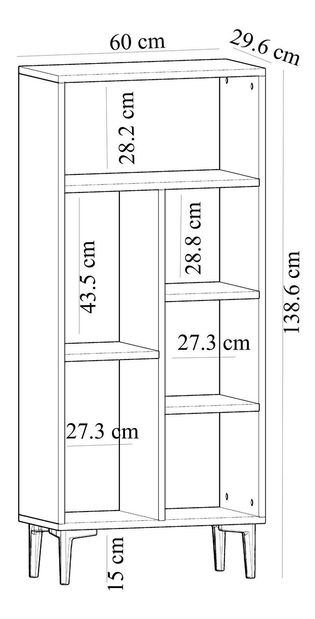 Regál Tomipo (mramor černý)