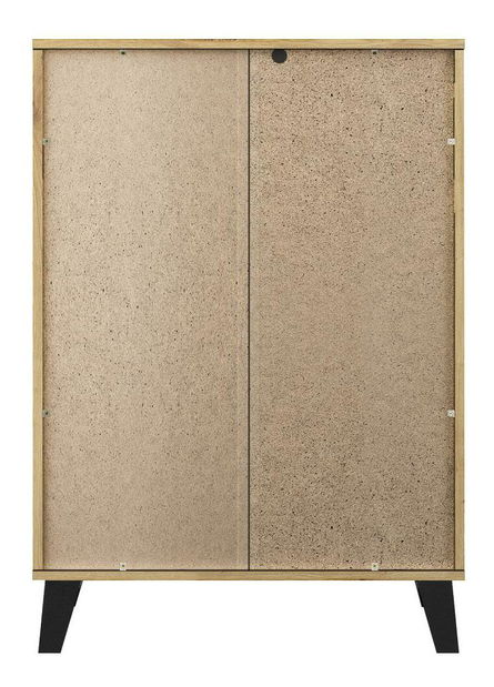 Komoda Brisas 4 (dub artisan + černá)