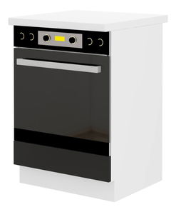 Dolní kuchyňská skříňka Oran 60 DG BB (bílá + černá)