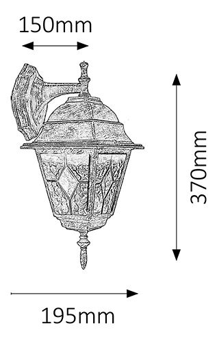 Venkovní svítidlo Monaco 8181 (antická zlatá)