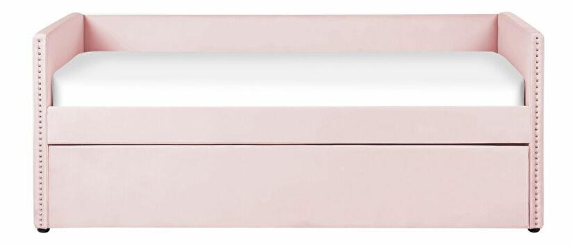 Jednolůžková postel 200 x 90 cm Tish (růžová) (s roštem)