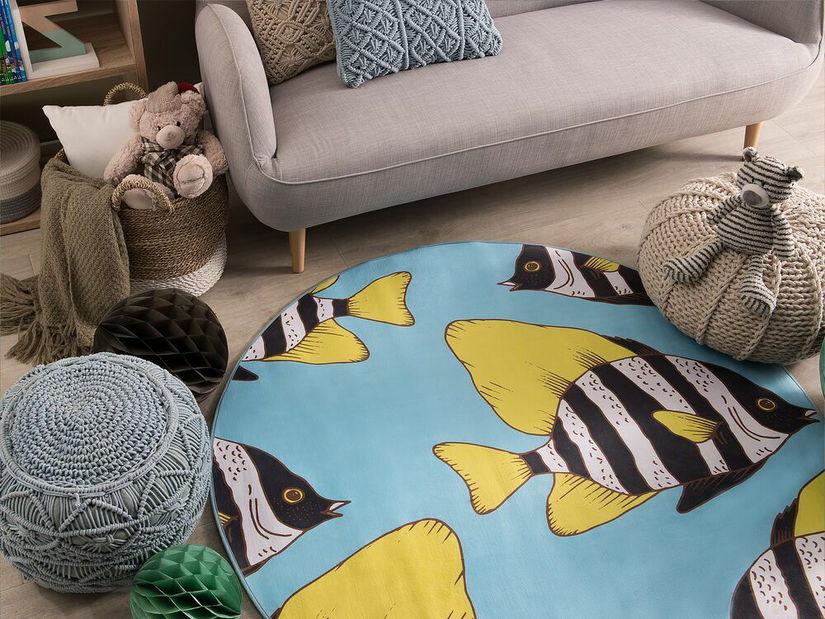 Koberec Firona (modrá) (kruh)