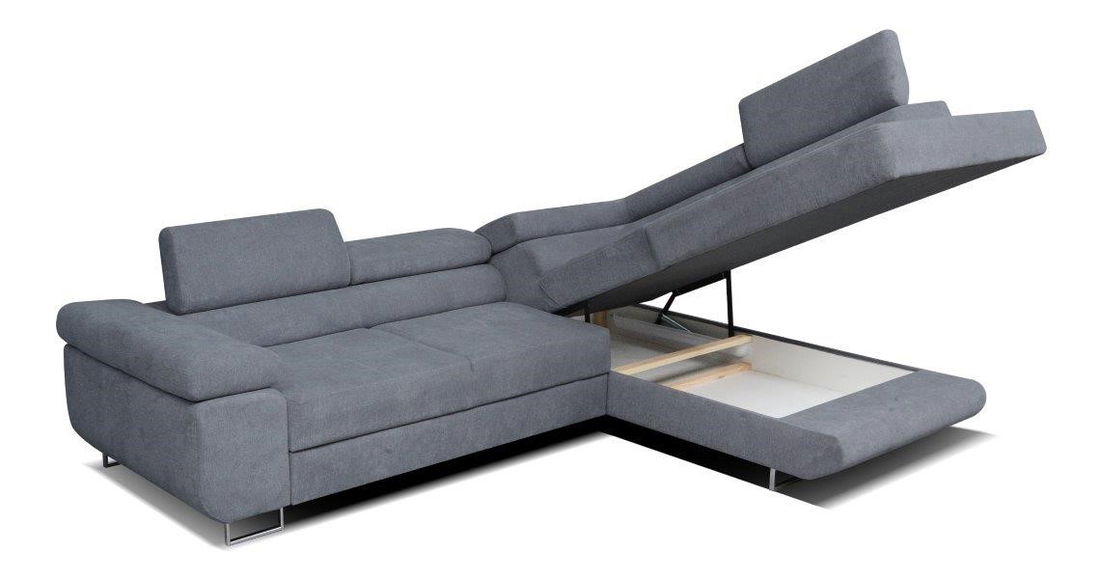 Rohová sedačka Moshe (tmavě šedá) (P)