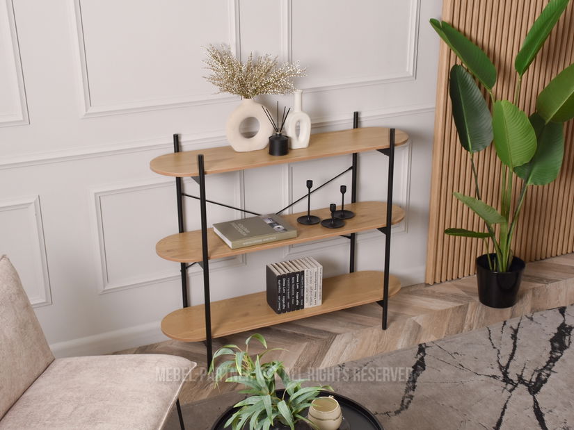 Konzolový stolek Inge (dub + černá)