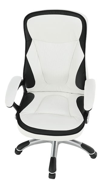Kancelářské křeslo Aefa (ekokůže bílá + černá)