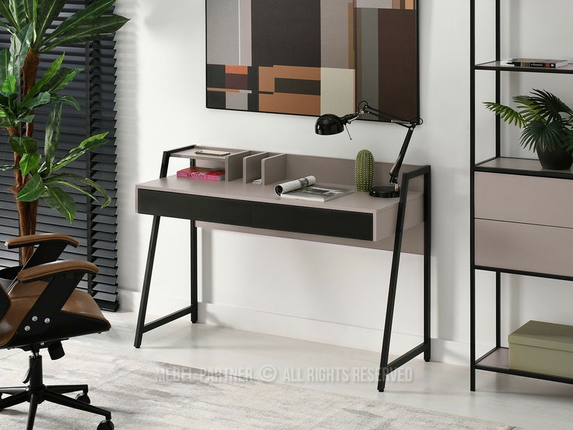 PC stolek Richiel (béžová + černá)