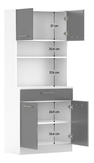 Kuchyňský kout Domini NEW (bílá + grafit)