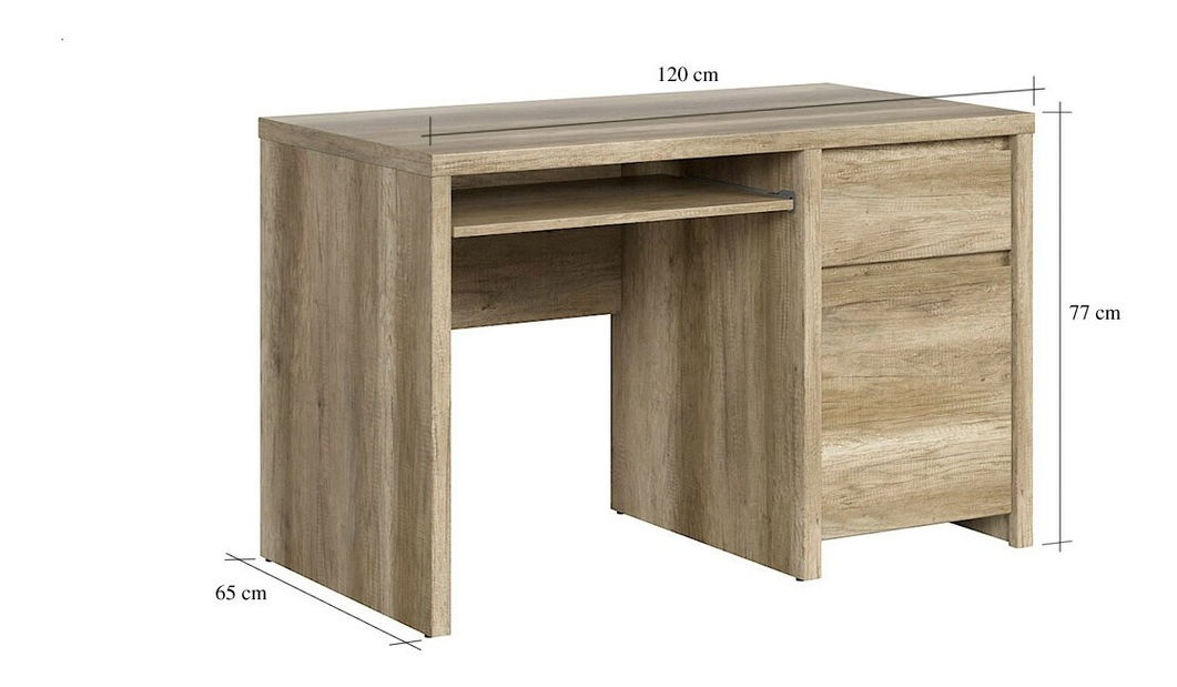 PC stolek BRW Kaspian BIU1D1S/120 (dub monument)