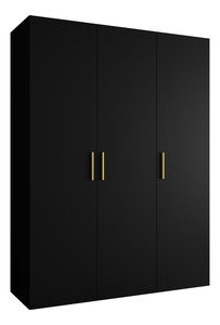 Šatní skříň 150 cm Borry 1 (černá + zlatá)