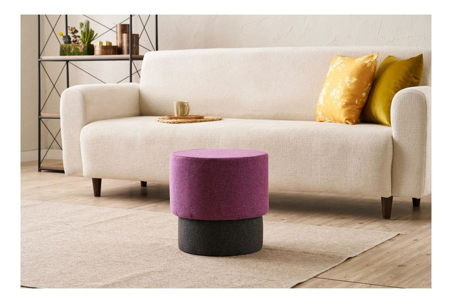Taburetka Patarazzo (fialová + tmavě šedá)