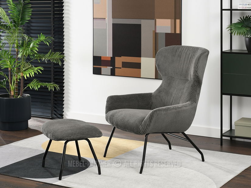 Křeslo Condor (grafit + černá)