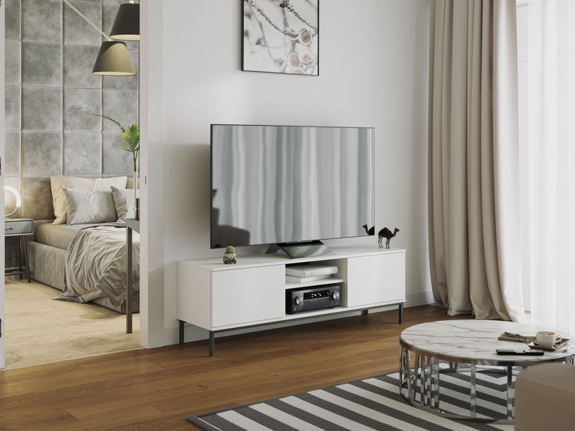 Tv stolek Quebec 2D (bílá matná)