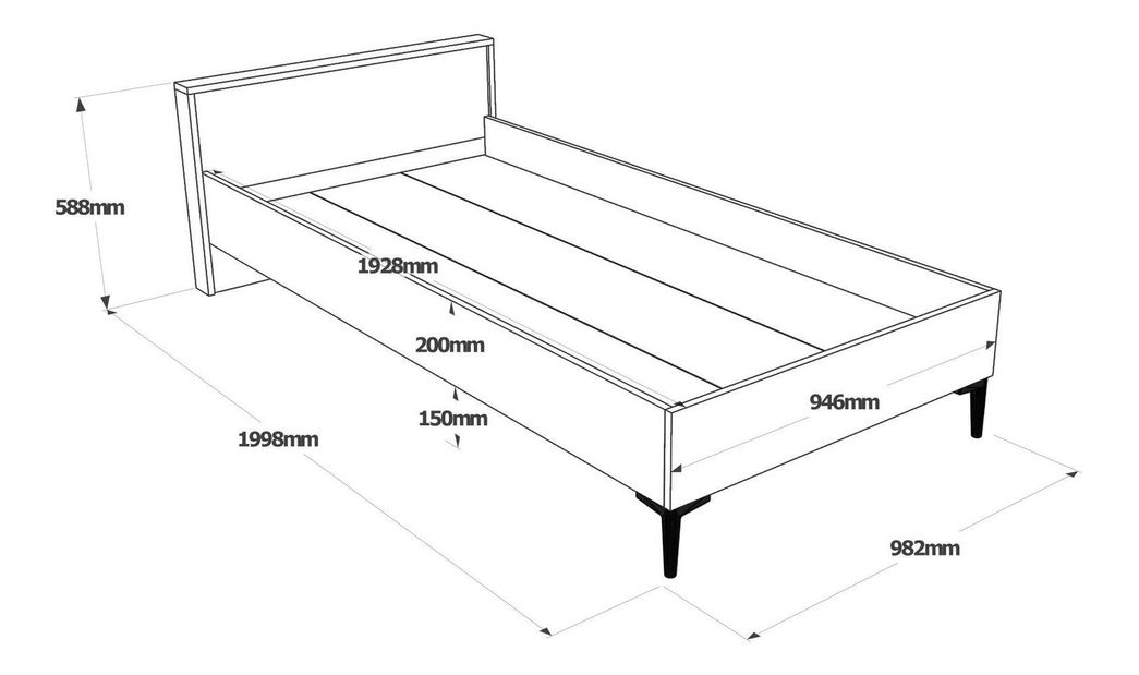 Sada nábytku do dětského pokoje Arvokan (dub + antracit)